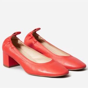 EVERLANE Day Glove Heels Red Italian Leather